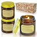 Produktbild LA BELLEFÉE Citronella Kerzen Mückenschutz Zitronengras Duftkerzen im Glas Aromatherapie 100% Natürliche Sojawachs für Innen und Draussen Vintage Haus Dekor 3 Stück