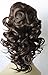 New Curly Stylish Synthetic Claw Clip Ponytail Hair Piece up do Clip in bun medium length 12" Hairpieces Blonde Dark Light Black brown wedding 150g (Medium Brown #6)