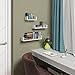 Songmics Wall Shelf Set of 3 Floating Shelves Wall Bookshelf Storage MDF White LWS66W