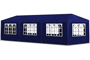Festnight Tendone da Giardino, Tenda per Feste, Gazebo da Giardino, Gazebo da Esterno 3x9 m Blu