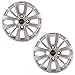 Autofy 13" 12 Spokes with Lug Nut Holes Wheel Cap (Set of 2, Grey and Black) RS.394.00