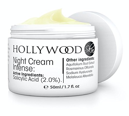 INTENSIVE Akne-Creme 2% Salicylsäure!! Night Creme Intense – über Nacht Aknebehandlung. 400% STÄRKER als herkömmliche Akne-Cremes. 60ml Flasche - 3