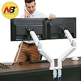LIBRE Y ORDENADO - con el NB North Bayou dual soporte del daul monitor, puede ajustar libremente la posición del dual monitor cuando necesite. Y la gestión de cables ocultas proporciona una solución más limpia y ordenada.