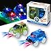 Price comparison product image Track Car Set (2 Pack) Light Up Car Toy,5 Led Lights Military Vehicles Jeep and Police Cars Compatible with Most Race Track,Racing Car for Boys Girls