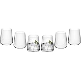 Gerlach 1760 Set of 6 Water Glasses, Cocktail Glasses, Juice, Dessert, 430 ml, Dishwasher Safe, Modern