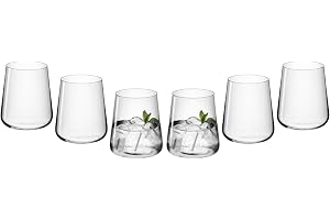 Gerlach 1760 Dricksglas Set om 6 430 ml Vattenglas Cocktailglas Juiceglas Dessertglas Diskmaskin Säker Modern