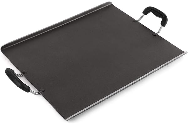 Cello Non Stick Square Patri Tawa Aluminium Hammertone Sturdy handles & Gas Stove Base Multi-Purpose Tava Dosa,Roti,Chapati Tawa Black
