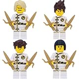 LEGO Ninjago White Wu-Cru Training Gi 4er Figurenset Ultimate 22 - Lloyd Jay Kai NYA mit 8 GALAXYARMS Waffen Saigabeln - LEGO