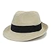 Produktbild Sunny&Baby Raffia Stroh Strand Sonnenhut Elegante Königin Homburg Panama Hut Damen/Herren Fedora Sunbonnet Mode (Color : Beige, Size : 56-58cm)