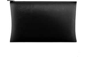 Xyvor 28x17 cm Porta Documenti Impermeabile, Borsa Ignifuga Documenti, Borsa Ignifuga per Portadocumenti con Cerniera, Borsa Portadocumenti Ignifuga, per Contanti Passaporto e Oggetti di Valore