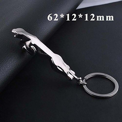QJONKE 6 pieces Metal Leopard shape Key Pendant Key Ring keychain Pendant Trinkets Gift