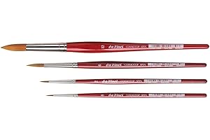 DaVinci Series 5580 cosmotop - Aquarell-Pinsel-4er Set Synthetik, no. 0, 2, 6, 12 Made in Germany