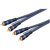 Audio Video Cable 5 m Blue 2 x Cinchstecker 2 x Cinchstecker 5 m Blue