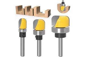 NICAVKIT 3 sztuki misy i tacy szablon frez frez, 8 mm trzonek okrągły frez do routera, bity górnowrzecionowe frez górnowrzecionowy, zestaw do obróbki drewna, shaker