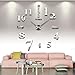 Tenflyer DIY Large Acrylic Mirror Wall Clock 3D Numbers Design Sticker for Living Room Fashion Clock Home Decor Art Gift