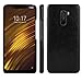 Produktbild Big-Mountain Leder Case Cover Für Xiaomi PocoPhone F1 | Luxus-Echtes Fall Abdeckung | Leder-Etui Slim Soft Rubber Telefon TPU Litchi Textur Hülle (Schwarz)