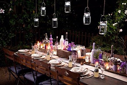 SkaizeTM Solarlampe LED Laterne im Marmeladenglas Weckglas mit Seilhenkel und Akku - 7