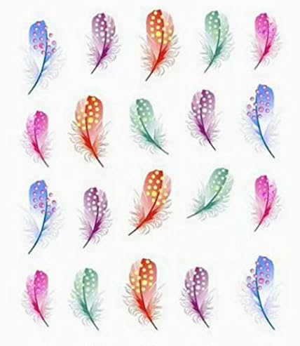 RICISUNGELENXS Beauty Accessories Nail Art Water Transfer Decal Sticker Rainbow Dreams style1