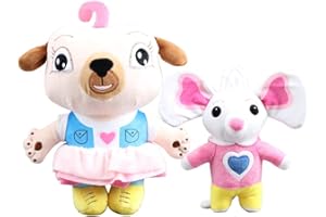 uiuoutoy Peluche a forma di cane e topo, peluche per bambini (cane e topo)