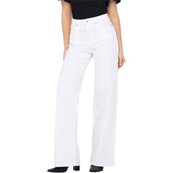 Jean Femme ONLY Onlblush Mid Straight DNM Dot Noos - Coupe Droite - Taille Moyenne - Style Décontracté Avec Motifs Points - 4