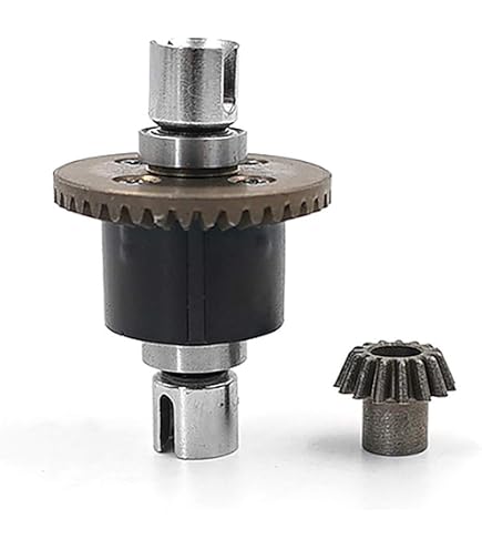 DollaTek Differential & Motorritzel Set Für WLtoys RC Auto - 42T & 27T Metall, Schwarz, Für A959-B, A969-B