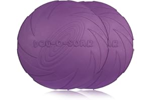 PETCUTE Frisbees pour Chien, 2 PCS Frisbee de Chien, Jouet Interactif Frisbee, Disque Volant en Caoutchouc pour Jeux Sport Exercice Activité et Jeu en Plein, pour Grand Et Moyens Chiens,ø 20 cm