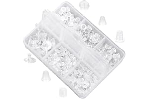 ARHZ ARH 6 Estilos 600 Piezas Sujetadores De Silicona Para Pendientes Sujetadores De Silicona Para Pendientes, Suaves Sujetadores Transparentes Para Pendientes Con Caja Sujetadores De Goma Para Pendientes