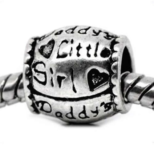 Buckets of Beads Cubos de Cuentas Daddy 's Little Girl Cuenta para Pulsera Pandora Troll Biagi Zable