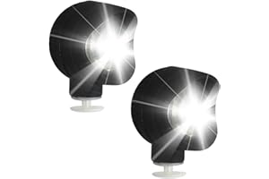 LANAFAY 2Pcs Headlights for Clogs, LED lights with 3 Light Modes, Shoes Lights for Shoe Charms Decoration with IPX5 Waterproof, Headlight for Kids Adults Gifts Dog Walking Night Running(Black)