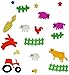 Produktbild Unbekannt 20 TLG. Set Gel Sticker / Sticker - Aufkleber / Wandtattoo / Fensterbild - Traktor Schaf Tiere Fenster Bad - wasserfest - selbstklebend Wandsticker Glassticke