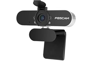 FOSCAM W21 Webcam 1080P Full HD con microfono incluso, fotocamera Web per Video Chat e registrazione, compatibile con Windows, Linux, Mac e Android