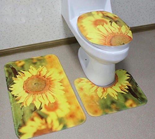 3 Pieces of Carpet Toilet Mat Waterproof Non - Slip Bath mats 50*80cm 50*45cm 45*40cm , 6