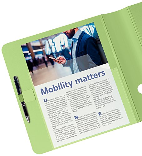 Leitz Active Urban Chic 11170030 - Archivador multifunci  n  A4  lomo redondeado  6 5 cm ancho  cierre de el  stico  pl  stico   color celeste