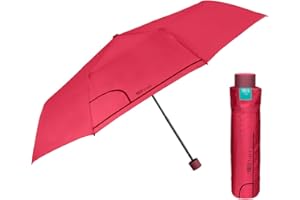 PERLETTI Parapluie Pliant avec Details Réfléchissants pour Homme Femme - Parapluie Coupe-Vent Ouverture Manuelle pour Voyage - Parapluie Pliable Léger Résistant Haute Visibilité - Diamètre 98 cm