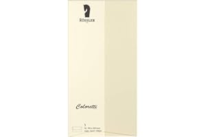 Rössler 220702512 Coloretti koperty, 80 g/m², DIN długości, 5 sztuk, kremowe