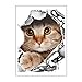 Produktbild Neuheit-Entwurf PVC-3D DIY-Wand-Aufkleber Tier Katze/Hund gedruckt Badezimmer Toilette Wand Adhesive Familien-Kunst-Wand-Aufkleber