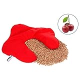 Kirschkernkissen (42x36 cm) aus Baumwolle, 1,4 kg. Das Wärmekissen auch Nackenkissen und Kirschkern Nackenhörnchen für Ofen, Mikrowelle, Heizung und Kachelofen. Geeignet für Wärme und Kältetherapie.