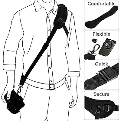 ANRIS F-1 et Epaule Sling sangle d'épaule pour appareil photo reflex numérique DSLR(allongée）