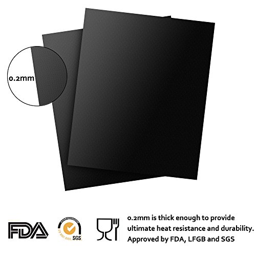 Olycism BBQ Barbecue Grill Matte BALFER Grillmatte Set Teflon Zuschneidbar 3 Packs(40*33cm) - 5