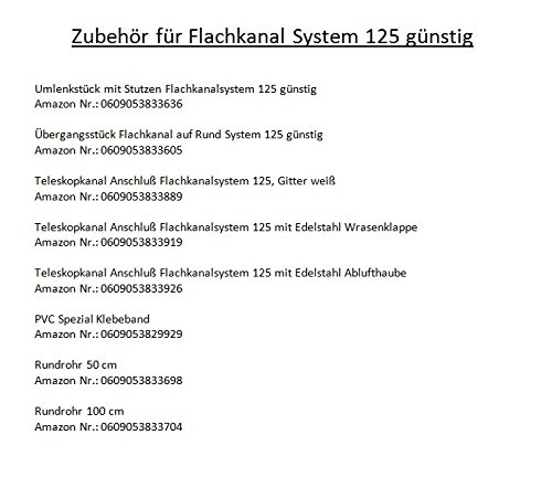 Übergangsstück Flachkanal auf Rund System 125 günstig - 3