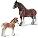 Produktbild Schleich Clydesdale Familie 13670 Hengst 13671 Fohlen Horse Club 2er Set