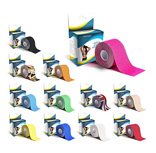KG Physio Kinesiologie tape 5cm x 5m Rolle ungeschnittenes Physio tape - Bei den Bildern handelt es sich um exakte Produktfotos für eine genaue Farbdarstellung (Rosa)