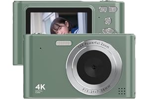 Andoer 4K Digital Camera Camcorder 48MP Digital Video Camera 2.4 Inch Screen 16X Digital Zoom Anti-shake Face Detection Beauty Effect Motion detection Built-in Flash Battery