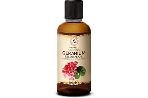 Geranium Eterisk Olja 100 ml - Pelargonium graveolens - Naturlig Doftolja - för Diffuser och Aromalampa - Aromaterapi för Hem & Rum - Fräsch Doft