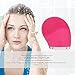HailiCare Electric Facial Cleansing Brush Natural Silicone Rechargeable Face Massager, Rose