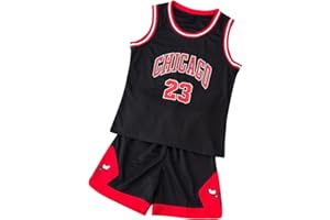 EZB Kids Basketball 2-Piece Performance Tank Top Training Jersey Top and Shorts Set | Sleeveless and Short Sleeved Childrens Basketball Sports Kit for Boys & Girls