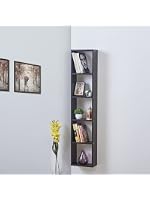 Home Centre | Helios Alton Arvis 5-Tier Book Shelf | for Books and Home Decor | Brown