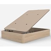 DORMIDAN - Large Capacity Folding Storage Bed with Rounded Wood Corners, 3D Breathable Upholstered Base + 4 Aeration Valves (