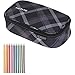Produktbild 2 Teile SET: HERLITZ BEBAG Mäppchen BEAT BOX XL Etuibox + 12er Pack Buntstifte (Black Checked 51)