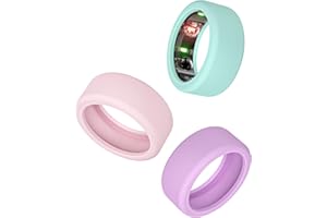 BandSmith Silicone Ring Cover Compatible with Oura Ring Protector, Elastic Case for Oura Ring Gen 3 Working Out - Patent Pending (Pink+Purple+Teal, M for 11/12/13)